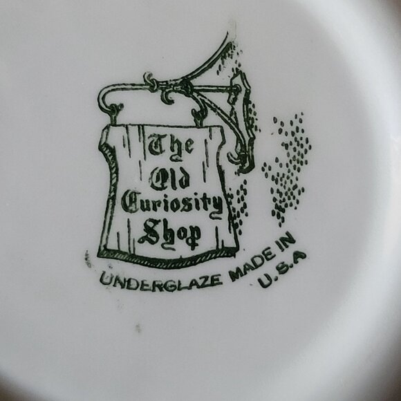 Vintage "The Old Curiosity Shop" Rim Soup Bowl Currier & Ives Royal China USA - Picture 5 of 5